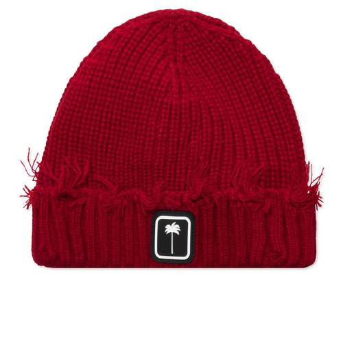 Palm Angels PXP Fisherman Beanie - Brick Red/White - PMLC025F22KNI0012701