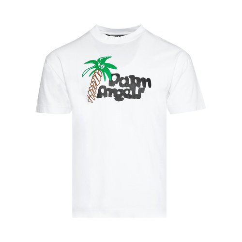 Palm Angels Sketchy Classic Tee - White Black - PMAA001E23JER0130110