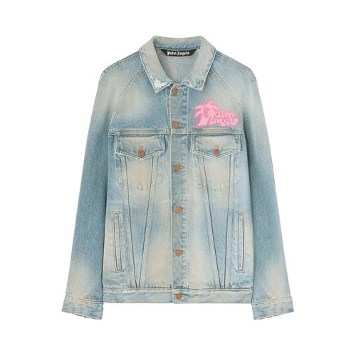 Palm Angels Spray Hunter Denim Jacket - PMYE038E23DEN0014032