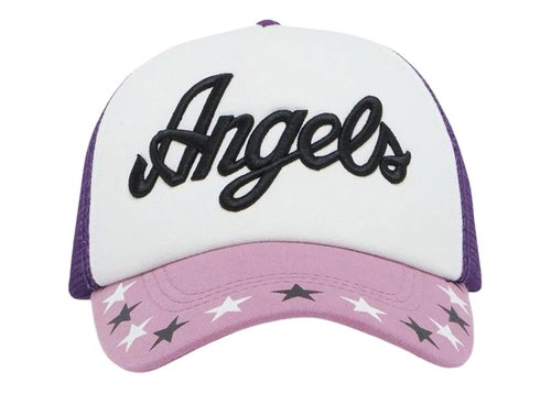Palm Angels Star Trucker Cap - Lilac/Black - PWLB019S22FAB0013610