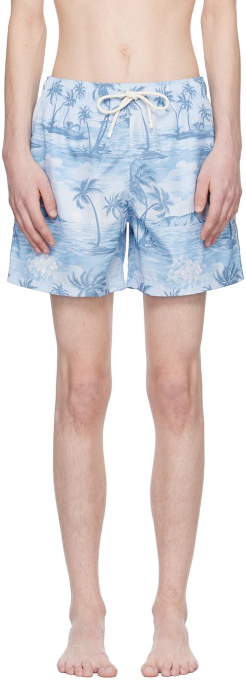 Palm Angels Sunset Swimshort - Indigo Blue - PMFD002S24FAB0034949