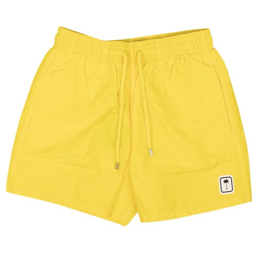 Palm Angels x Vilebrequin Logo Patch Swim Trunks - Yellow - PMFA008T22FAB0071800