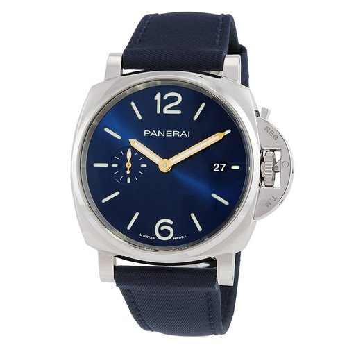 Panerai Luminor Due 42mm Prada Re-Nylon Automatic Dial Watch PAM01429 - Blue/Gold Tone/Pink/Rose Gold Tone/Silver Tone - PAM014_9 DI_METER