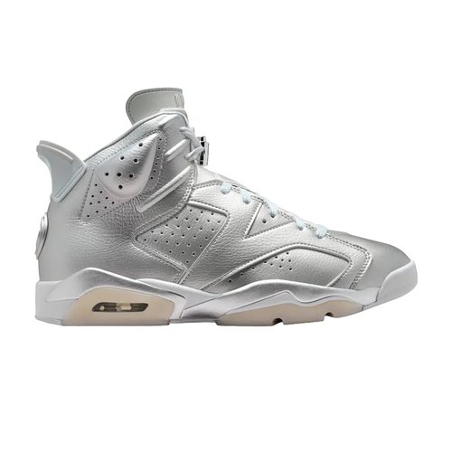 Paris Saint-Germain x Air Jordan 6 Retro - Metallic Silver/Pure Platinum/Oil Grey/Metallic Silver - IQ5135-001