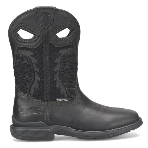 Phantom Rider Shadow 11 inch Pull On Waterproof Wide Square Toe Work Boots - Black - D.5381