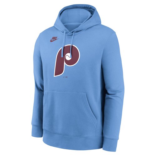 Philadelphia Phillies Cooperstown Logo Club Nike MLB Pullover Hoodie - Light Blue - NKDK4EYPHP-9N3