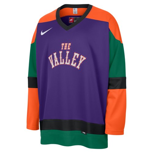 Phoenix Suns City Edition Nike NBA Hockey Jersey - Field Purple/Clover/Black/Brilliant Orange - FZ0353-504