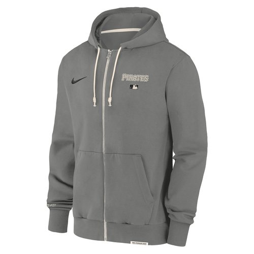 Pittsburgh Pirates Authentic Collection Travel Nike Dri-FIT MLB Full-Zip Hoodie - Dark Steel Grey - 02FD0BN3PTB-T6T