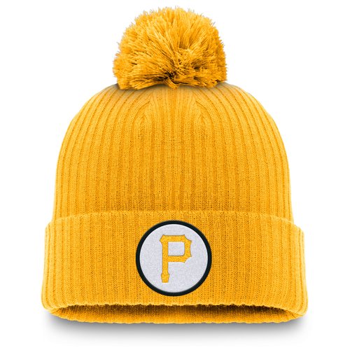 Pittsburgh Pirates Cooperstown Peak Nike MLB Cuffed Pom Beanie - Yellow - NB1679QPBB-QNC