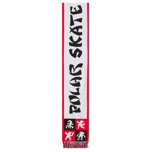 Polar Skate Co. Checkers Football Scarf - Red - PSC-F25-72-RED