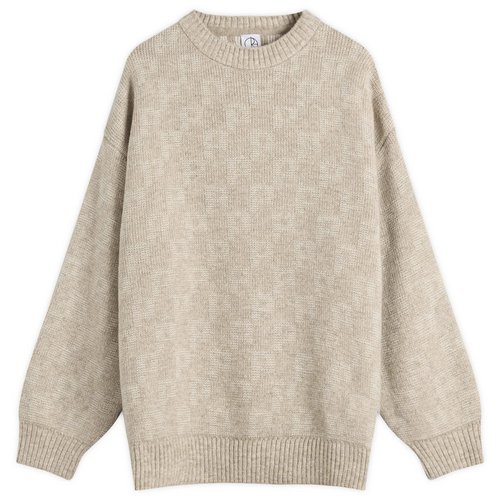 Polar Skate Co. George P Pattern Knit Jumper - Sand - PSC-F25-57-SND