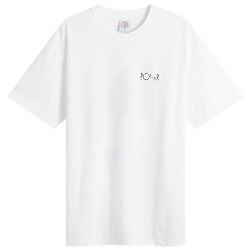 Polar Skate Co. Martas Roses Fill Logo T-Shirt - White - PSC-SP26-16-WHT