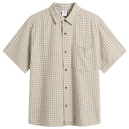 Polar Skate Co. Mitchell Short Sleeve Shirt - Beige/Green - PSC-SP26-2-NEU