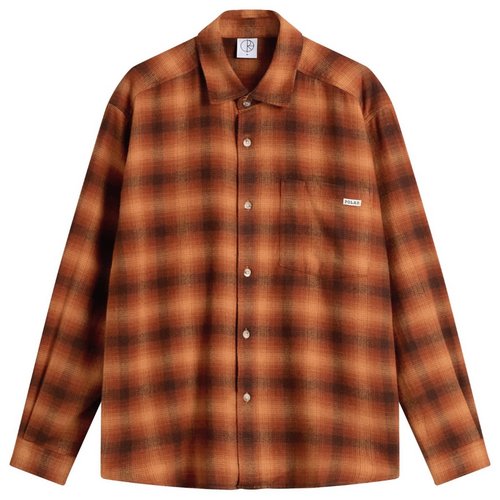 Polar Skate Co. Shadow Check Mitchell Shirt - Caramel - PSC-W25-5-BRN