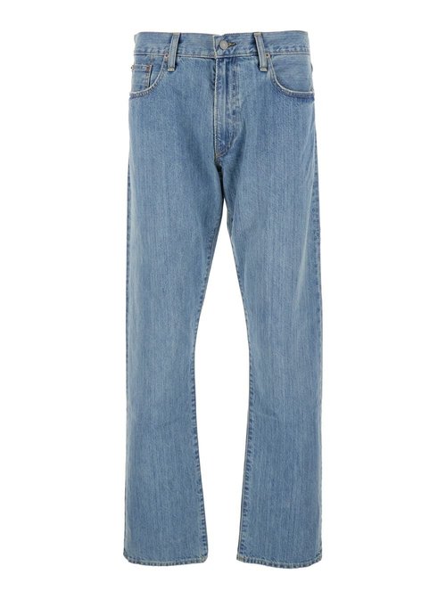 Polo Ralph Lauren Blue Jeans With Belt Loops And Logo Patch On The Rear In Denim Man - 710977064001