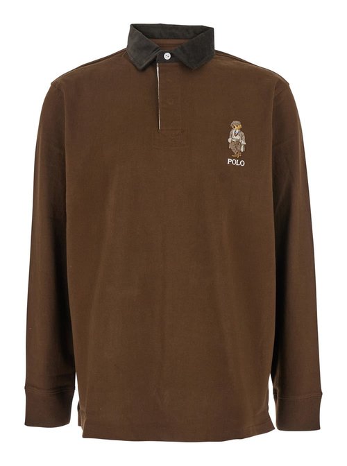 Polo Ralph Lauren classic Fit Brown Polo Shirt With Corduroy Collar And Logo Embroidery On The FrOnt In CottOn Man - 710980315001