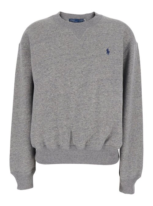 Polo Ralph Lauren Gray Sweatshirt knit-sweatshirt With Logo On The FrOnt In CottOn - 211971697004