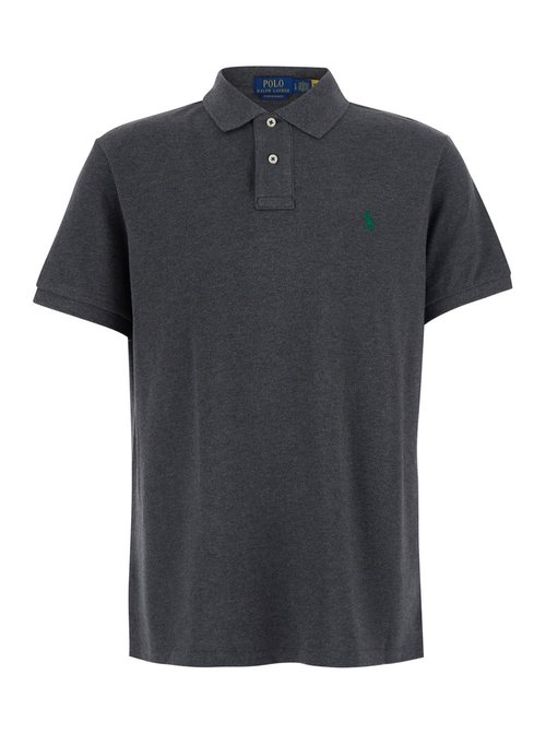 Polo Ralph Lauren Grey Polo Shirt With Classic Collar And POny Embroidery On The FrOnt In CottOn For - 710782592002