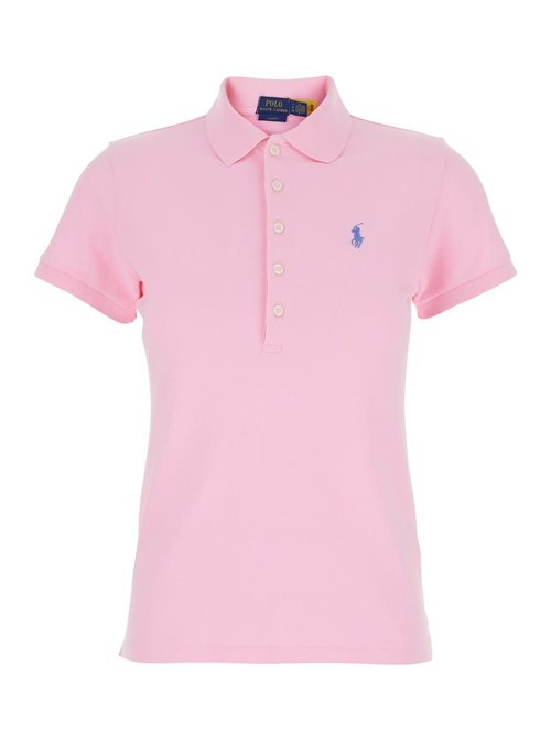 Polo Ralph Lauren julie Pink Polo With Classic Collar And POny Embroidery On The FrOnt In Stretch CottOn - 211870245013