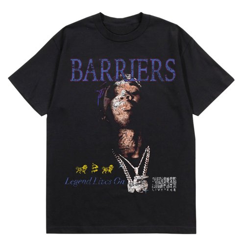 Pop Smoke Barriers Legend Lives On T-Shirt - Black
