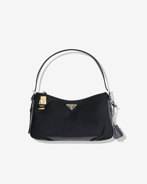 Aimée Large Re-Nylon and Leather Shoulder Bag main image 1