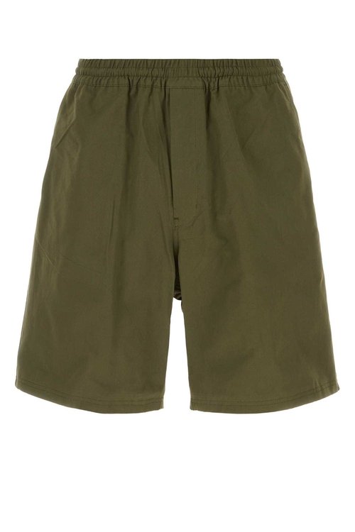 Prada Army Green Poplin Bermuda Shorts - SPH521SOOO12VBF0161