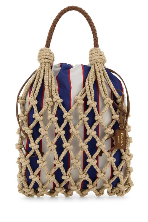 Prada Mesh Handbag - Beige - 1BC111VOOR2DI2F04HS