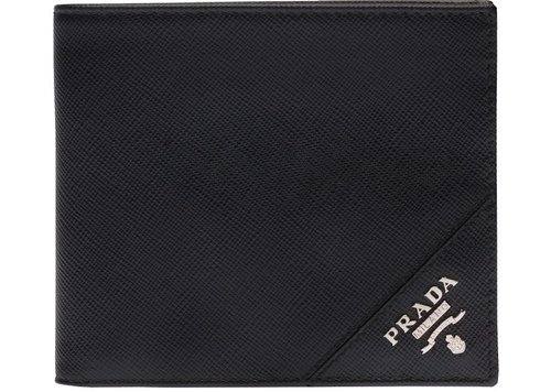 Prada BiFold Wallet Saffiano Leather - Nero/Baltico