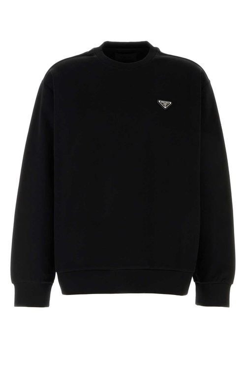 Prada Black Cotton Blend Sweatshirt - UJL79BSOOO11OQF0002