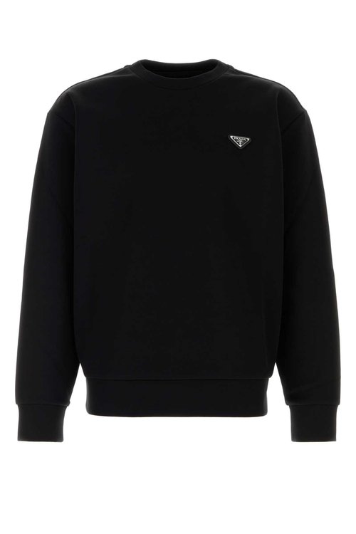 Prada Black Cotton Blend Sweatshirt - UJL90BSOOO11OQF0002