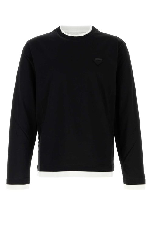 Prada Black Cotton T-shirt - UJL73BSWMO11CDF0967