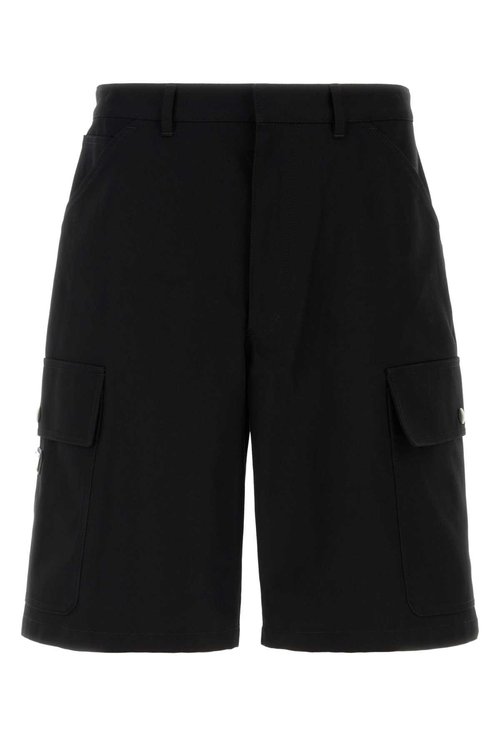 Prada Black Drill Bermuda Shorts - SPH472_11BZ_F0002