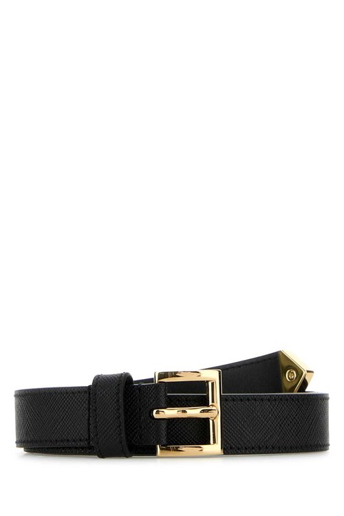 Prada Black Leather Belt - 1CC618_053F0002