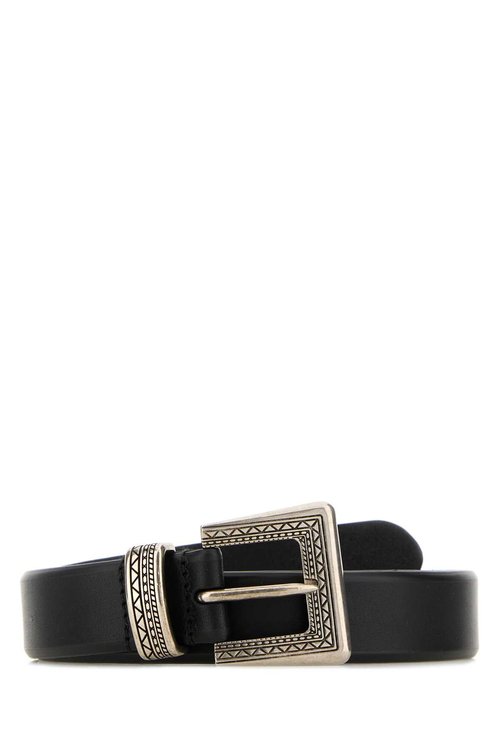 Prada Black Leather Belt - 1CS140_2HIL_F0002