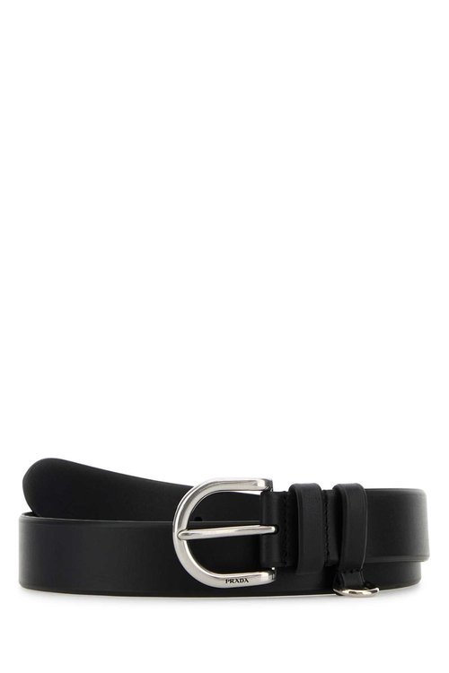 Prada Black Leather Belt - 1CS147_2HIL_F0002