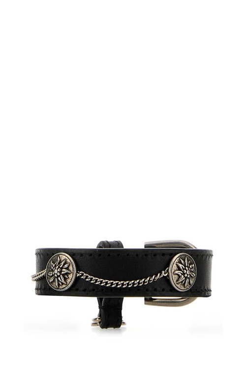 Prada Black Leather Bracelet - 1IB663_2HIL_F0002