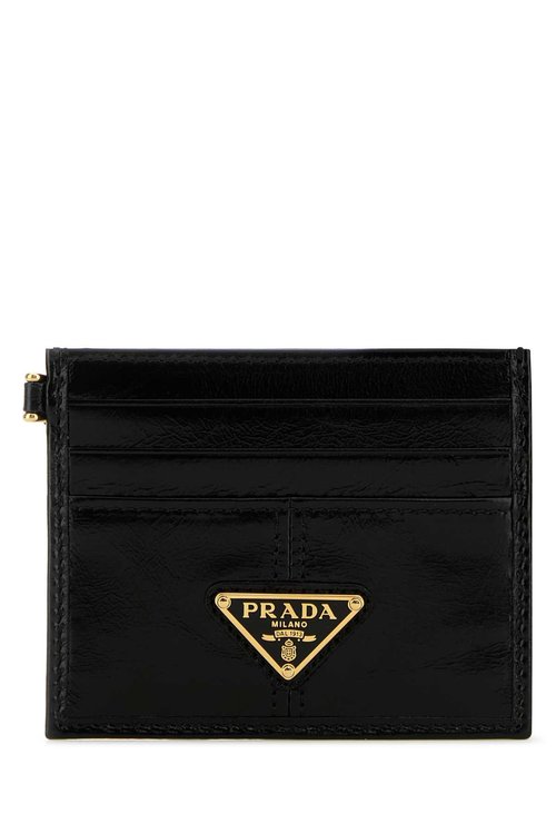 Prada Black Leather Card Holder - 1MC025_2CYR_F0002