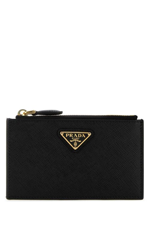 Prada Black Leather Card Holder - 1MC086_QHH_F0002
