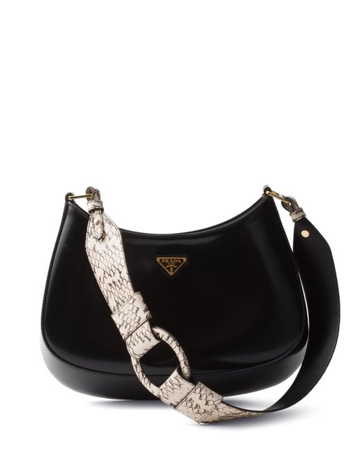 Prada Black Leather Cleo Shoulder Bag - Nero+Roccia1 - 1BC499VXOO2C49F03ZW