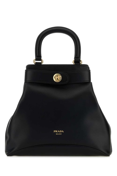 Prada Leather Medium Rada Carey Handbag - Black - 1BG567VKOO2HIAF0002