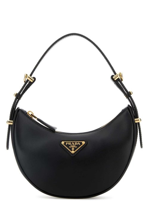 Prada Black Leather Mini Arquã¨ Handbag - 1BC199_ASKF0002