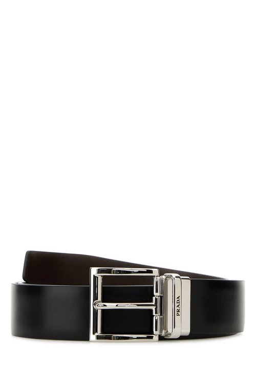 Prada Black Leather Reversible Belt - F0Jya - 2CC004_X72F0JYA