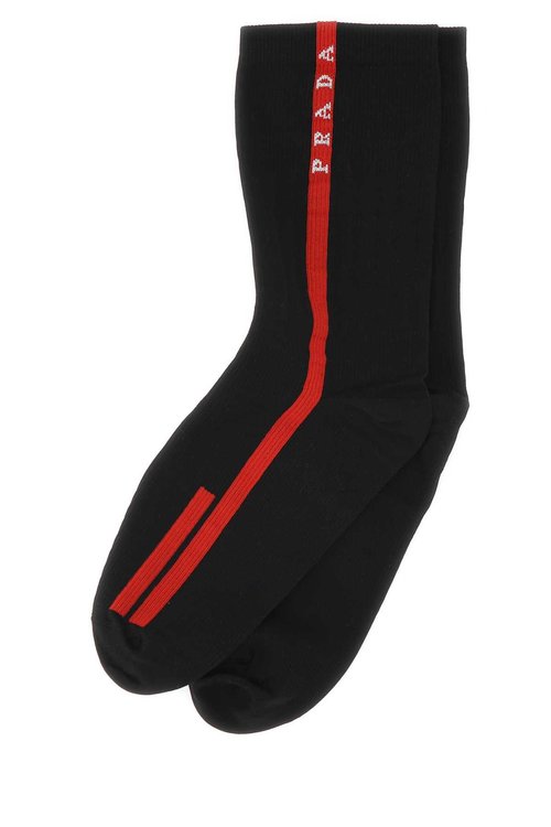Prada Black Polyester Socks - F0002 - 66408S1821R9AF0002