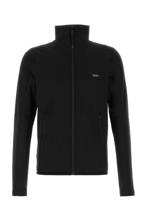 Prada Black Stretch Pile Sweatshirt - UJL85CSOOO18VMF0002