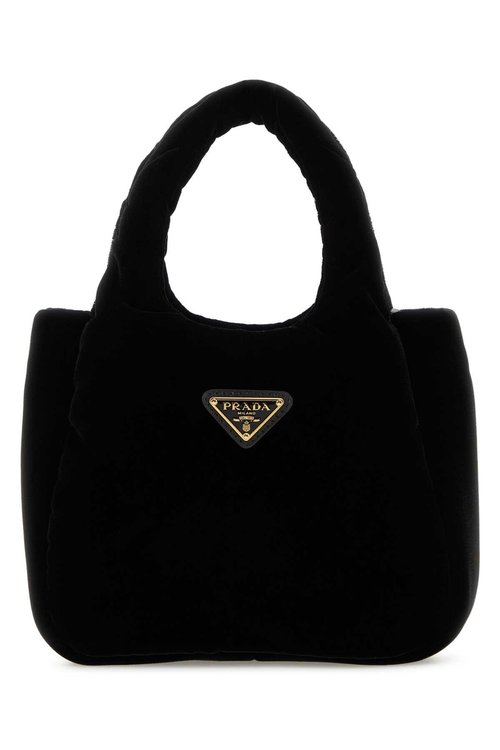 Prada Black Velvet Handbag - 1BA410VCOO2C7PF0002