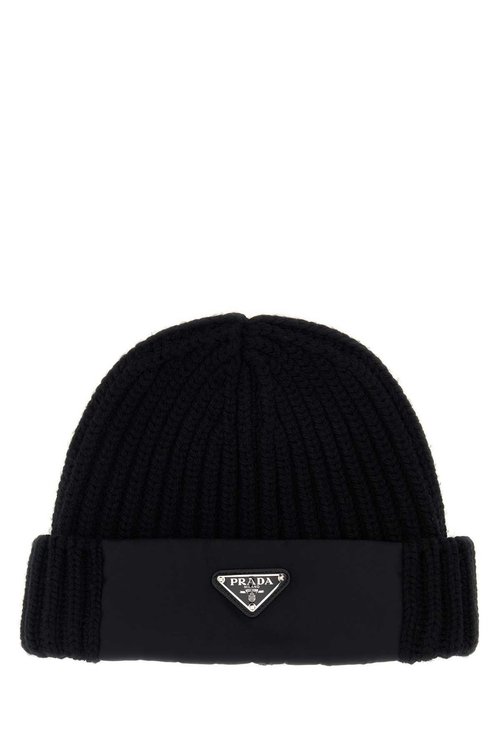 Prada Black Wool Beanie Hat - 2HC427_1WTO_F0002