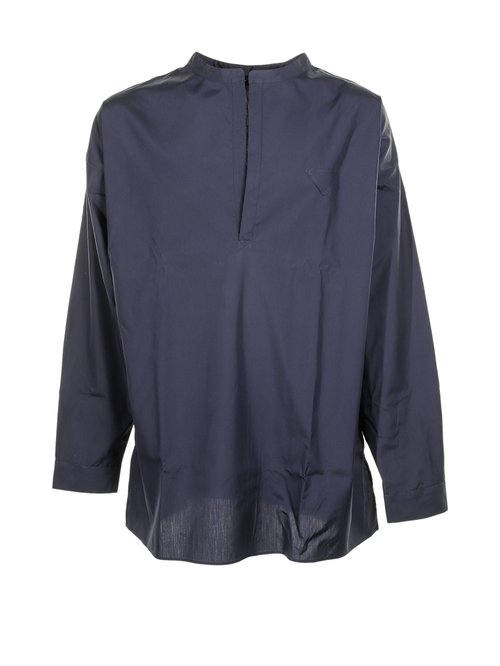 Prada Blue Long-sleeved Shirt In Cotton - F0008 - UCN509_12U4_F0008