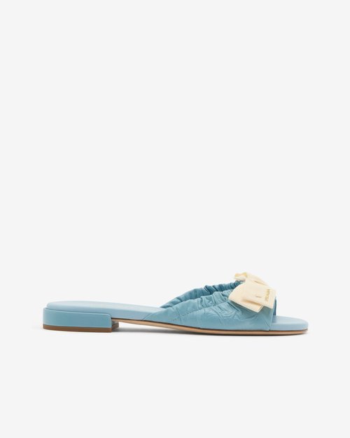 Prada Bow Sandals - Blue - 1XX794