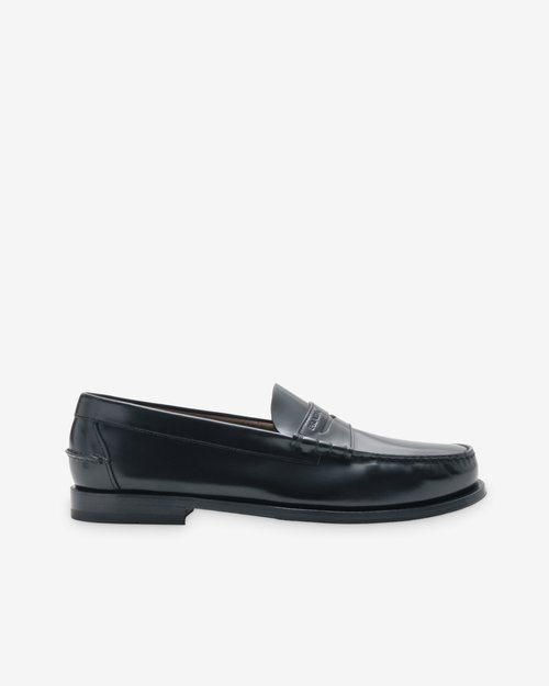 Prada Brushed Leather Loafers - Black - 2DA132055F0002