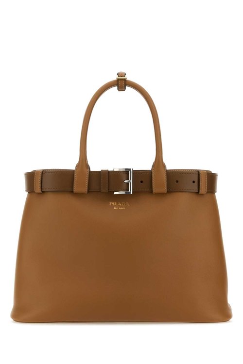 Prada Buckle Handbag - Caramel0 - 1BA416_2CY9_F03BH